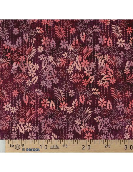 Tejido de viscosa batik Théa - Cereza