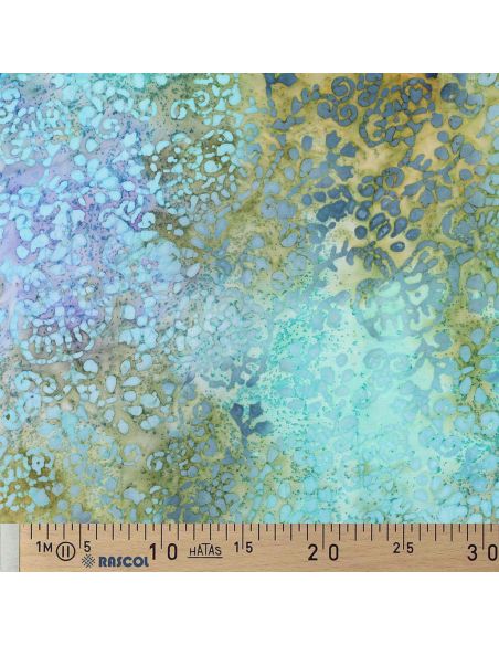 Tejido de viscosa batik Talia - Turquesa