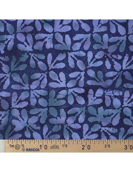 Tejido de viscosa batik Lagon - Azul marino