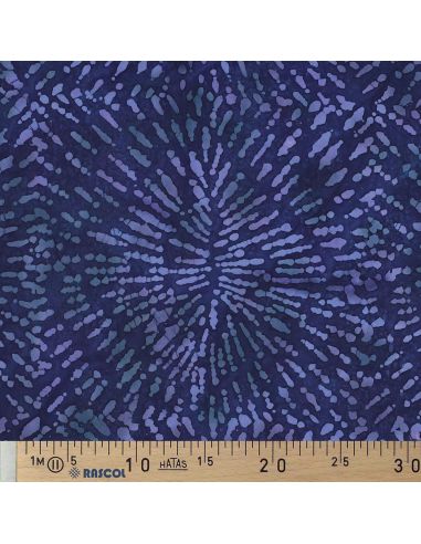 Tejido de viscosa batik Kéona - Azul marino