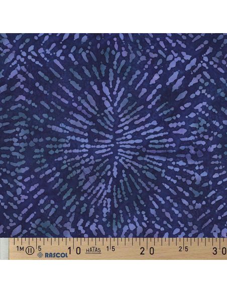 Tejido de viscosa batik Kéona - Azul marino