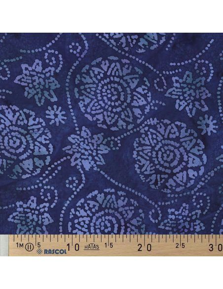Tejido de viscosa batik Éliora - Azul marino