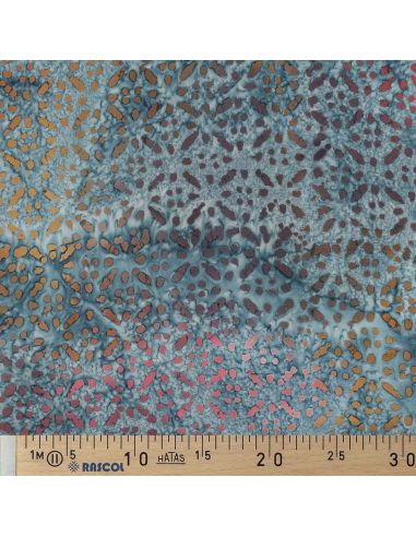 Tejido de viscosa batik Soléane - Azul