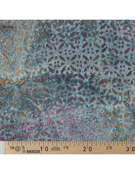 Tejido de viscosa batik Soléane - Azul