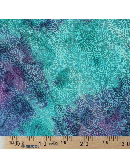 Tejido de viscosa batik Vaiana - Turquesa