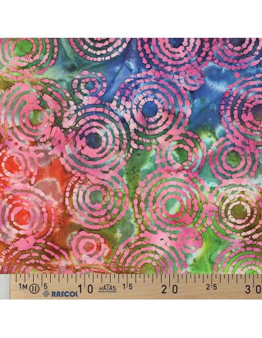 Tejido de algodón batik Fiyi - Rosa