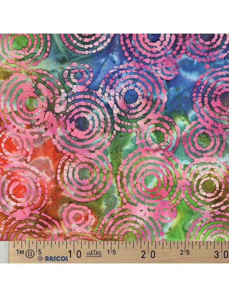 Tejido de algodón batik Fiyi - Rosa