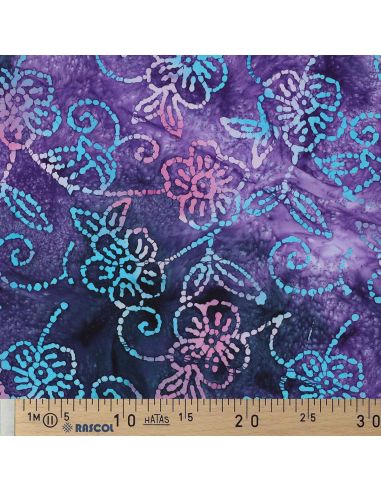 Tela de algodón batik Comino - Violeta