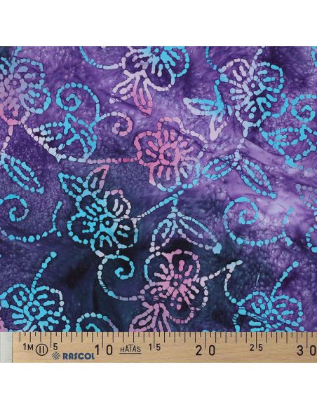 Tela de algodón batik Comino - Violeta