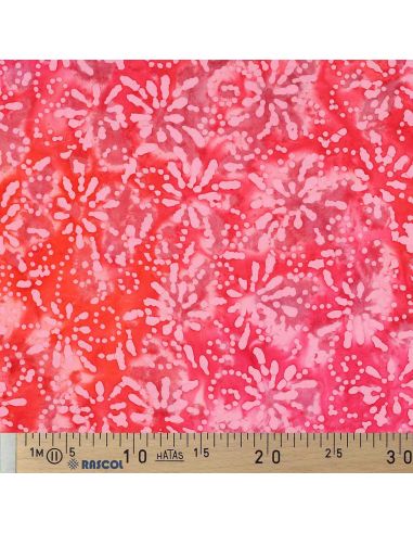 Tejido de algodón batik Orélia - Coral