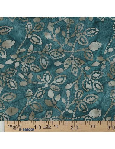 Tejido de algodón batik Méline - Azul petróleo