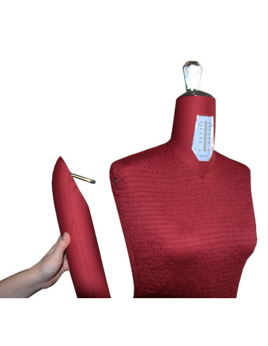 Maniquí de costura ajustable de alta gama 38 / 50 con brazos + vientre