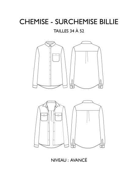 Patrón de camisa Billie - Églantine & Zoé