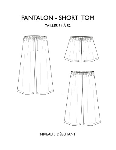 Patron de pantalon et short Tom - Églantine & Zoé