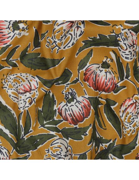 Tejido de algodón indio block print Serina - Ocre