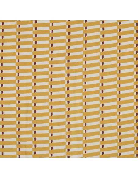 Tejido de algodón indio block print Indra - Ocre
