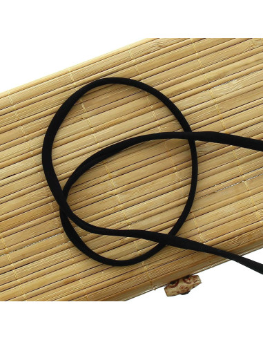 Cordón de espagueti de lycra de 5 mm - Negro