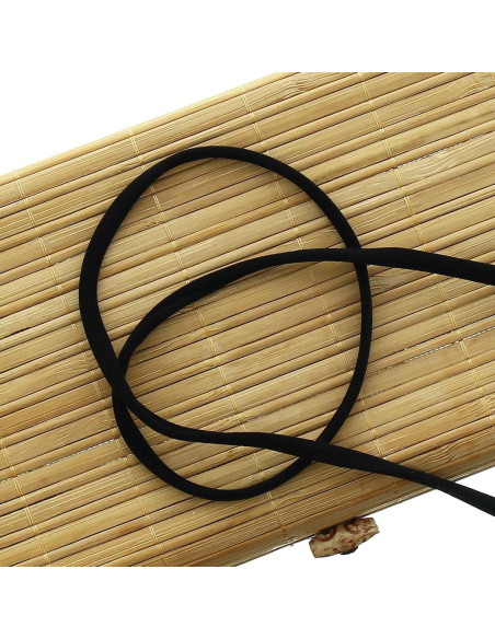 Cordón de espagueti de lycra de 5 mm - Negro