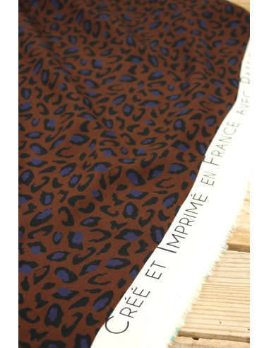 Tejido viscosa Bagheera Chocolate - Églantine & Zoé