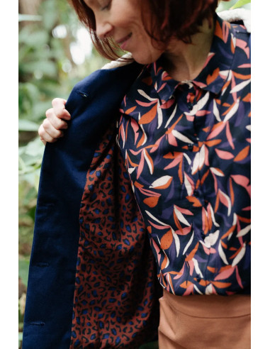Tejido viscosa Mowgli Azul tinta - Églantine & Zoé