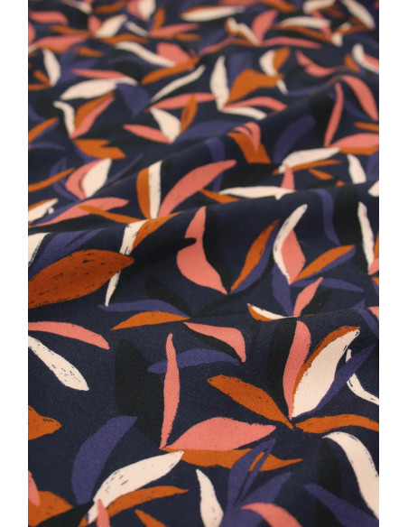 Tejido viscosa Mowgli Azul tinta - Églantine & Zoé
