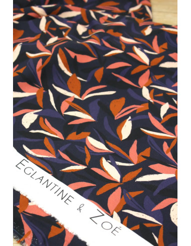 Tejido viscosa Mowgli Azul tinta - Églantine & Zoé