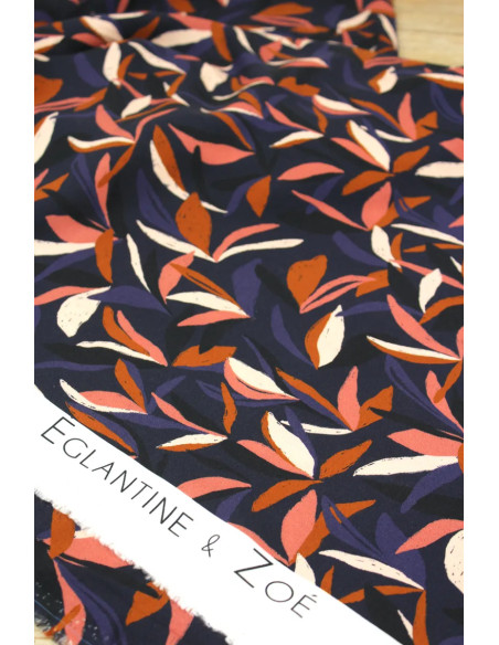 Tejido viscosa Mowgli Azul tinta - Églantine & Zoé