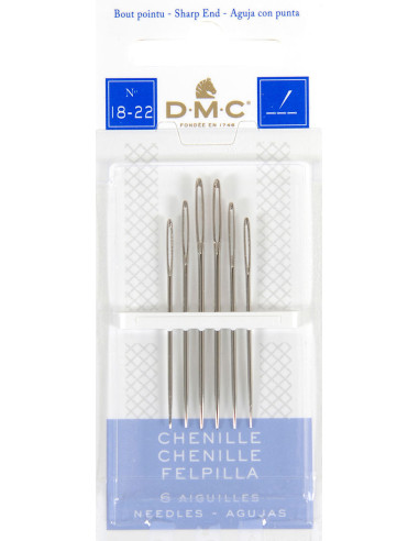Agujas para bordar chenilla DMC n°18-22