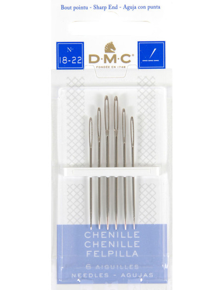 Agujas para bordar chenilla DMC n°18-22