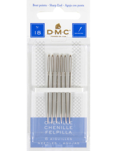 Agujas para bordar chenilla DMC n°18