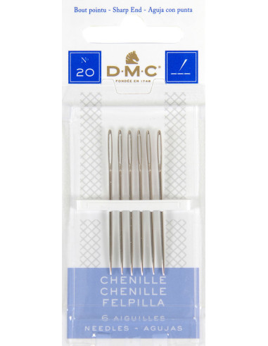 Agujas para bordar chenilla DMC n°20