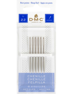 Agujas para bordar chenilla DMC n°22