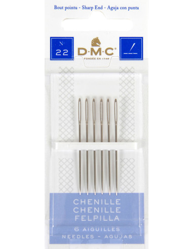 Agujas para bordar chenilla DMC n°22