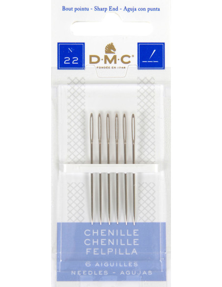 Agujas para bordar chenilla DMC n°22