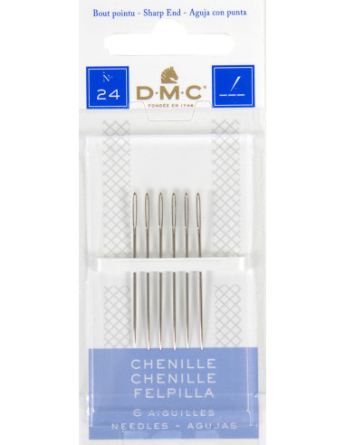 Agujas de bordar chenilla DMC n°24