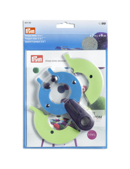 Dispositivo para hacer pompones 2 en 1 L