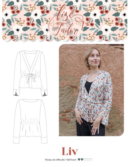 Patrón de blusa - Liv - Lise Tailor