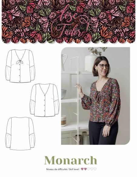 Patrón de blusa - Monarch - Lise Tailor
