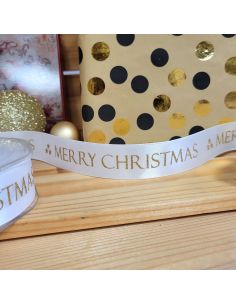 Cinta Merry Christmas - Blanco