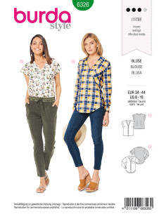 Patrón de blusa - Burda 6326