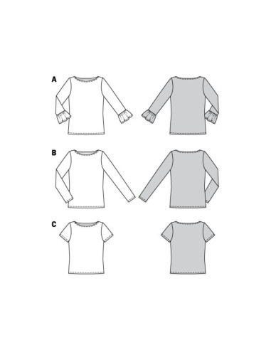 Patrón de camiseta - Burda 6328