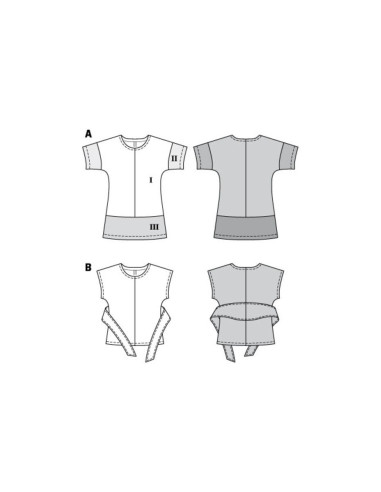 Patrón de camiseta - Burda 6330