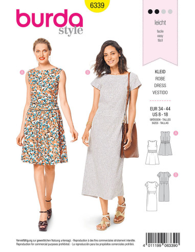Patrón de vestido - Burda 6339
