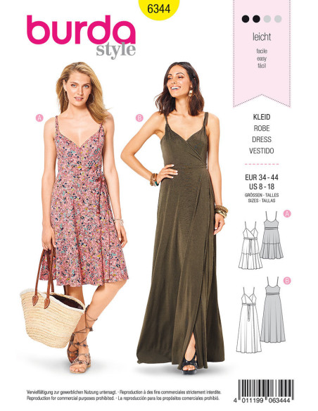 Patrón de vestido - Burda 6344