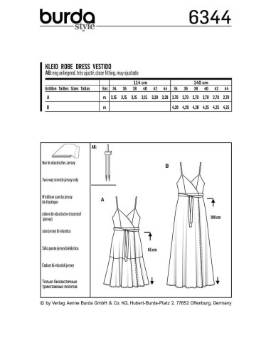 Patrón de vestido - Burda 6344