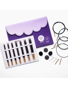 Kit de agujas circulares intercambiables de 13 cm KnitPro J'adore Cubics 2