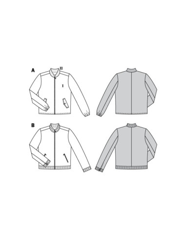 Patrón de chaqueta - Burda 6351