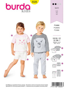 Patrón de pijamas - Burda 9326