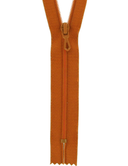 Cremallera de nylon - Marrón caramelo