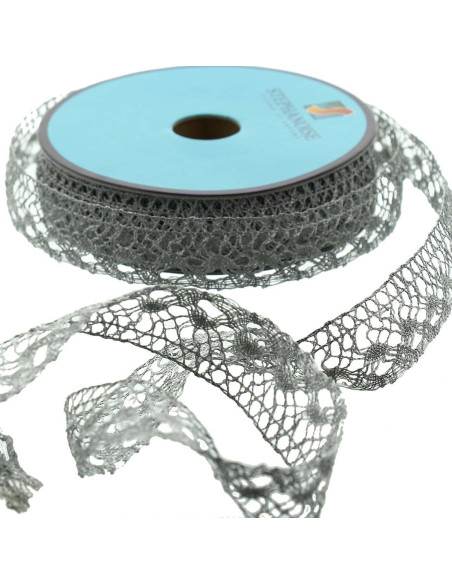 Encaje lurex - Plata